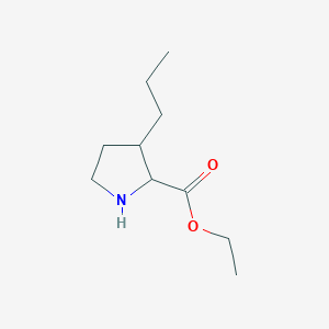 molecular formula C10H19NO2 B2820449 Ethyl 3-propylpyrrolidine-2-carboxylate CAS No. 2248265-80-5