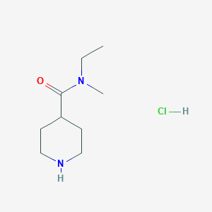 molecular formula C9H19ClN2O B2820453 N-Ethyl-N-methylpiperidine-4-carboxamide;hydrochloride CAS No. 2445791-02-4