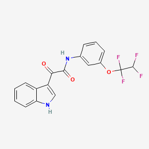 2-(1H-indol-3-yl)-2-oxo-N-[3-(1,1,2,2-tetrafluoroethoxy)phenyl]acetamide