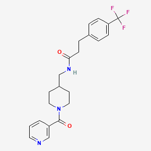 N-((1-nicotinoylpiperidin-4-yl)methyl)-3-(4-(trifluoromethyl)phenyl)propanamide