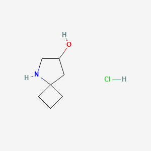 molecular formula C7H14ClNO B2820474 5-Azaspiro[3.4]octan-7-ol;hydrochloride CAS No. 2247102-02-7