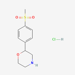 molecular formula C11H16ClNO3S B2820477 2-(4-Methanesulfonylphenyl)morpholine hydrochloride CAS No. 2031269-26-6