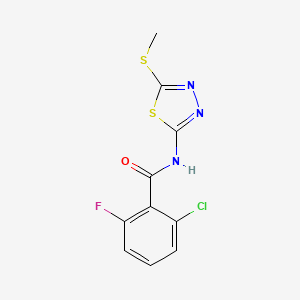 2-chloro-6-fluoro-N-(5-(methylthio)-1,3,4-thiadiazol-2-yl)benzamide