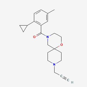 (2-Cyclopropyl-5-methylphenyl)-(9-prop-2-ynyl-1-oxa-4,9-diazaspiro[5.5]undecan-4-yl)methanone