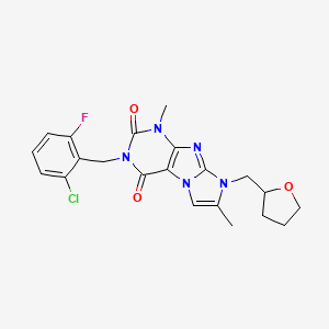 molecular formula C21H21ClFN5O3 B2820515 C21H21ClFN5O3 CAS No. 876674-05-4