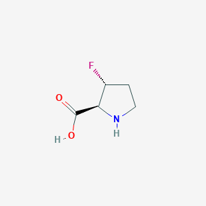 molecular formula C5H8FNO2 B2820519 (2S,3R)-3-Fluoropyrrolidine-2-carboxylic acid CAS No. 2199280-76-5