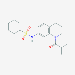 N-(1-isobutyryl-1,2,3,4-tetrahydroquinolin-7-yl)cyclohexanesulfonamide