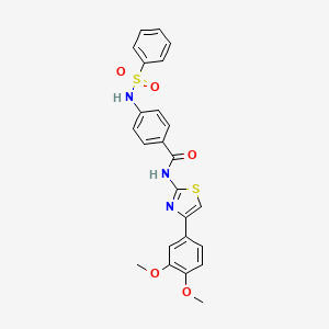 N-(4-(3,4-dimethoxyphenyl)thiazol-2-yl)-4-(phenylsulfonamido)benzamide