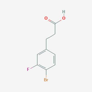 molecular formula C9H8BrFO2 B2820543 3-(4-溴-3-氟苯基)丙酸 CAS No. 127425-80-3