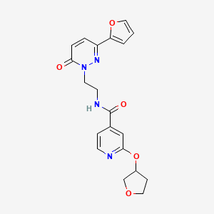 N-(2-(3-(furan-2-yl)-6-oxopyridazin-1(6H)-yl)ethyl)-2-((tetrahydrofuran-3-yl)oxy)isonicotinamide