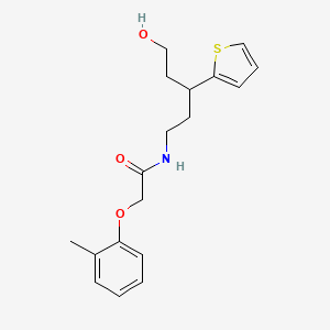 N-(5-hydroxy-3-(thiophen-2-yl)pentyl)-2-(o-tolyloxy)acetamide