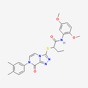 N-(2,5-dimethoxyphenyl)-2-{[7-(3,4-dimethylphenyl)-8-oxo-7,8-dihydro[1,2,4]triazolo[4,3-a]pyrazin-3-yl]thio}butanamide