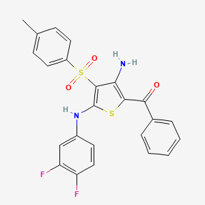 (3-Amino-5-((3,4-difluorophenyl)amino)-4-tosylthiophen-2-yl)(phenyl)methanone