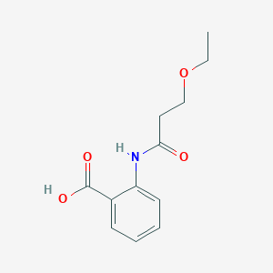 molecular formula C12H15NO4 B2820559 2-[(3-Ethoxypropanoyl)amino]benzoic acid CAS No. 931374-41-3