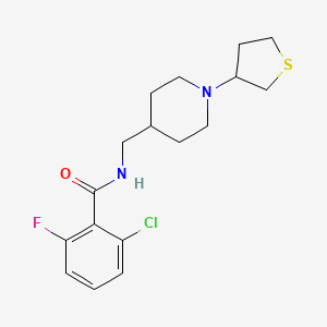 2-chloro-6-fluoro-N-((1-(tetrahydrothiophen-3-yl)piperidin-4-yl)methyl)benzamide
