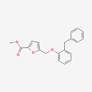 molecular formula C20H18O4 B2820580 Methyl 5-[(2-benzylphenoxy)methyl]-2-furoate CAS No. 862657-95-2