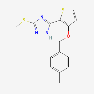 5-[3-[(4-methylphenyl)methoxy]-2-thiophenyl]-3-(methylthio)-1H-1,2,4-triazole