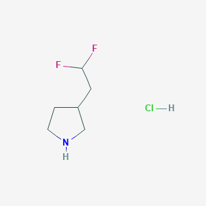 molecular formula C6H12ClF2N B2820592 3-(2,2-Difluoroethyl)pyrrolidine hydrochloride CAS No. 2230803-39-9
