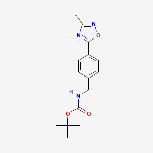 Tert-butyl [4-(3-methyl-1,2,4-oxadiazol-5-yl)benzyl]carbamate