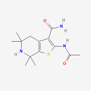 2-Acetamido-5,5,7,7-tetramethyl-4,5,6,7-tetrahydrothieno[2,3-c]pyridine-3-carboxamide