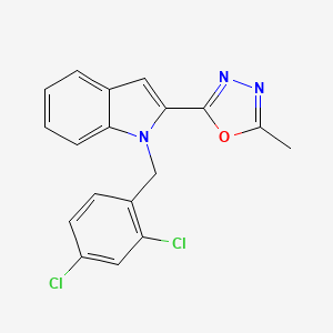 1-(2,4-dichlorobenzyl)-2-(5-methyl-1,3,4-oxadiazol-2-yl)-1H-indole