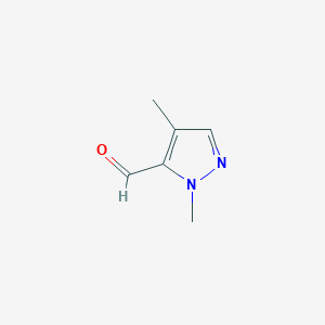 molecular formula C6H8N2O B2820608 1,4-二甲基-1H-吡唑-5-甲醛 CAS No. 1171645-70-7