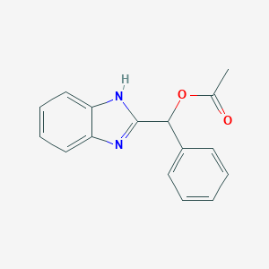 molecular formula C16H14N2O2 B282061 1H-benzimidazol-2-yl(phenyl)methyl acetate 
