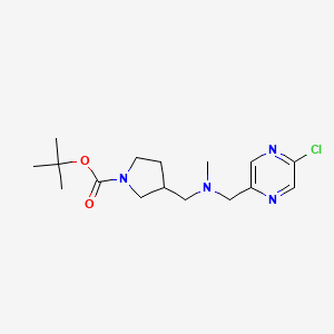 molecular formula C16H25ClN4O2 B2820614 Tert-butyl 3-[[(5-chloropyrazin-2-yl)methyl-methylamino]methyl]pyrrolidine-1-carboxylate CAS No. 2378501-42-7