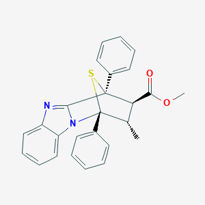 molecular formula C26H22N2O2S B282062 methyl (1S,11R,12R,13S)-13-methyl-1,11-diphenyl-14-thia-2,9-diazatetracyclo[9.2.1.0~2,10~.0~3,8~]tetradeca-3,5,7,9-tetraene-12-carboxylate 