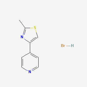 molecular formula C9H9BrN2S B2820624 2-Methyl-4-(pyridin-4-yl)thiazole hydrobromide CAS No. 77168-44-6
