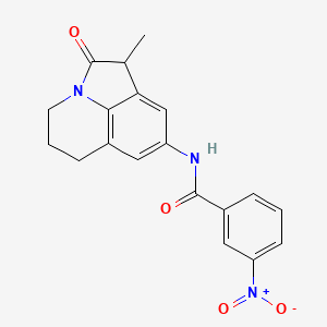 molecular formula C19H17N3O4 B2820632 N-(1-methyl-2-oxo-2,4,5,6-tetrahydro-1H-pyrrolo[3,2,1-ij]quinolin-8-yl)-3-nitrobenzamide CAS No. 898426-36-3