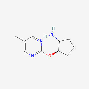 molecular formula C10H15N3O B2820633 (1R,2R)-2-(5-Methylpyrimidin-2-yl)oxycyclopentan-1-amine CAS No. 2290856-48-1