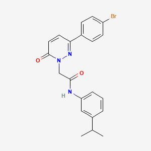molecular formula C21H20BrN3O2 B2820643 2-[3-(4-bromophenyl)-6-oxopyridazin-1(6H)-yl]-N-[3-(propan-2-yl)phenyl]acetamide CAS No. 1252846-89-1