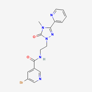 5-bromo-N-(2-(4-methyl-5-oxo-3-(pyridin-2-yl)-4,5-dihydro-1H-1,2,4-triazol-1-yl)ethyl)nicotinamide