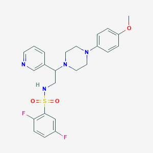 molecular formula C24H26F2N4O3S B2820647 2,5-二氟-N-(2-(4-(4-甲氧基苯基)哌嗪-1-基)-2-(吡啶-3-基)乙基)苯磺酰胺 CAS No. 863558-84-3