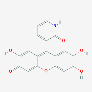 molecular formula C18H11NO6 B2820650 2,6,7-trihydroxy-9-(2-hydroxypyridin-3-yl)-3H-xanthen-3-one CAS No. 2380183-43-5