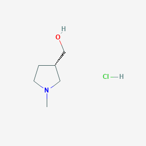 molecular formula C6H14ClNO B2820652 [(3S)-1-Methylpyrrolidin-3-yl]methanol;hydrochloride CAS No. 2490314-48-0