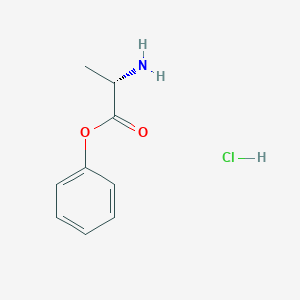 molecular formula C9H12ClNO2 B2820653 (S)-苯基2-氨基丙酸酯；盐酸盐 CAS No. 81086-62-6