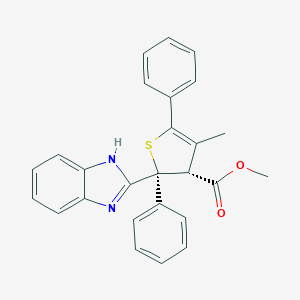 molecular formula C26H22N2O2S B282066 methyl 2-(1H-benzimidazol-2-yl)-4-methyl-2,5-diphenyl-2,3-dihydro-3-thiophenecarboxylate 