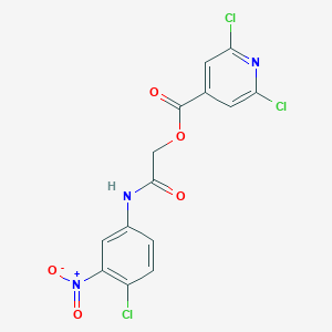 molecular formula C14H8Cl3N3O5 B2820666 [(4-Chloro-3-nitrophenyl)carbamoyl]methyl 2,6-dichloropyridine-4-carboxylate CAS No. 521280-09-1