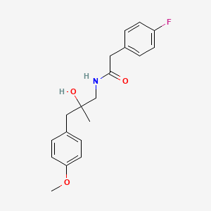 2-(4-fluorophenyl)-N-(2-hydroxy-3-(4-methoxyphenyl)-2-methylpropyl)acetamide