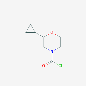 molecular formula C8H12ClNO2 B2820675 2-Cyclopropylmorpholine-4-carbonyl chloride CAS No. 2243505-13-5