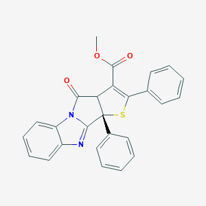 methyl 4-oxo-2,10b-diphenyl-3a,10b-dihydro-4H-thieno[2',3':3,4]pyrrolo[1,2-a]benzimidazole-3-carboxylate