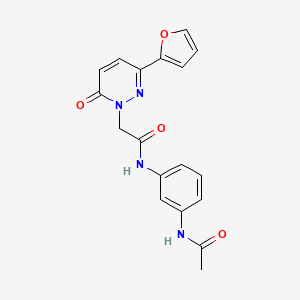 molecular formula C18H16N4O4 B2820694 N-(3-acetamidophenyl)-2-[3-(furan-2-yl)-6-oxopyridazin-1-yl]acetamide CAS No. 899752-34-2