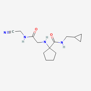 1-[[2-(Cyanomethylamino)-2-oxoethyl]amino]-N-(cyclopropylmethyl)cyclopentane-1-carboxamide