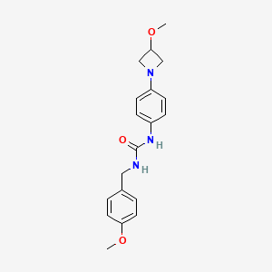 molecular formula C19H23N3O3 B2820696 1-(4-(3-Methoxyazetidin-1-yl)phenyl)-3-(4-methoxybenzyl)urea CAS No. 2034359-11-8
