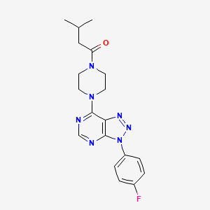 1-(4-(3-(4-fluorophenyl)-3H-[1,2,3]triazolo[4,5-d]pyrimidin-7-yl)piperazin-1-yl)-3-methylbutan-1-one