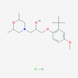 1-(2-(Tert-butyl)-4-methoxyphenoxy)-3-(2,6-dimethylmorpholino)propan-2-ol hydrochloride