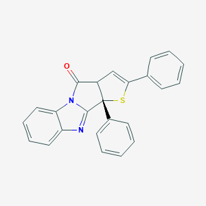 molecular formula C24H16N2OS B282071 2,10b-diphenyl-3a,10b-dihydro-4H-thieno[2',3':3,4]pyrrolo[1,2-a]benzimidazol-4-one 