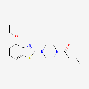 molecular formula C17H23N3O2S B2820712 1-(4-(4-Ethoxybenzo[d]thiazol-2-yl)piperazin-1-yl)butan-1-one CAS No. 897478-58-9